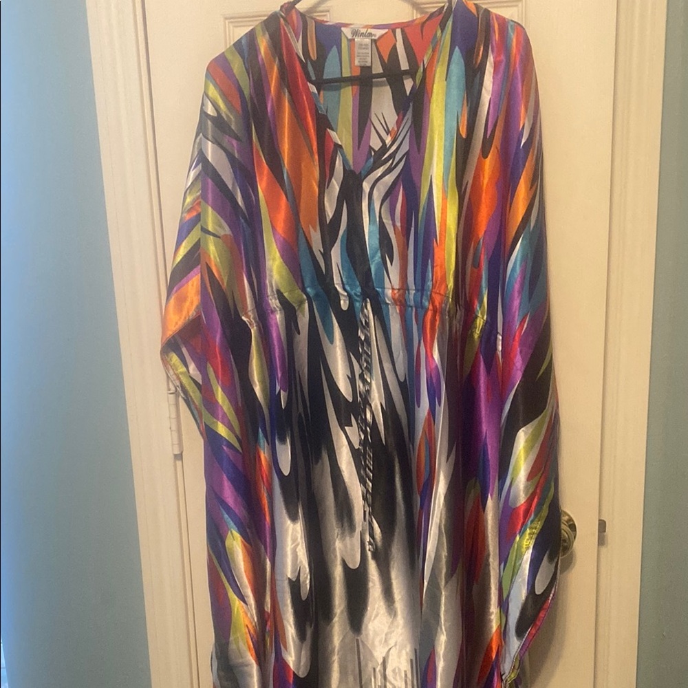 Colorful Abstract Kaftan Dress